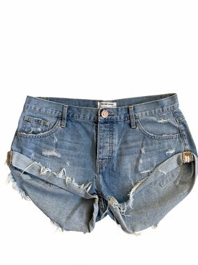 One by OneTeaspoon Bandits High Rise Distressed Denim Shorts Women’s Size 29